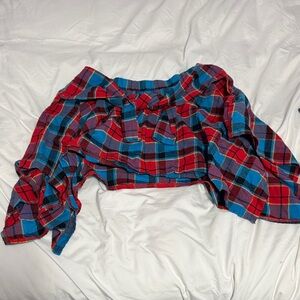Red and Blue Plaid skirt